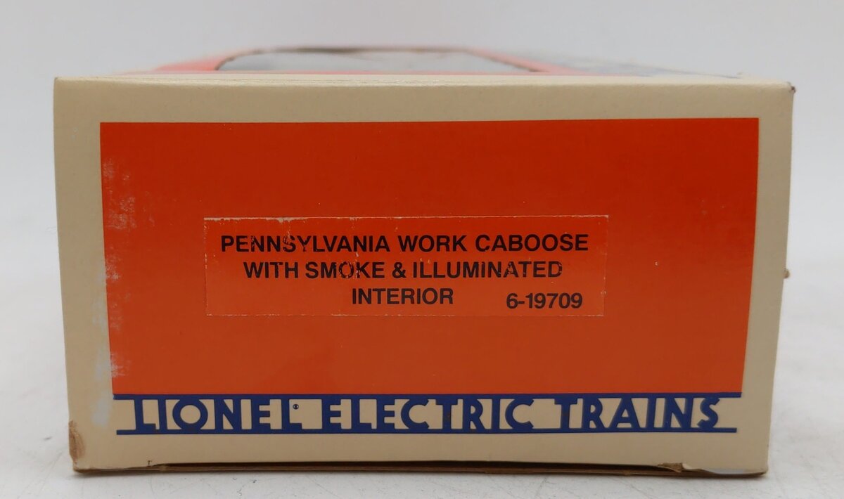 Lionel 6-19709 O Gauge Pennsylvania Illuminated Work Caboose with Smoke #19709 EX/Box