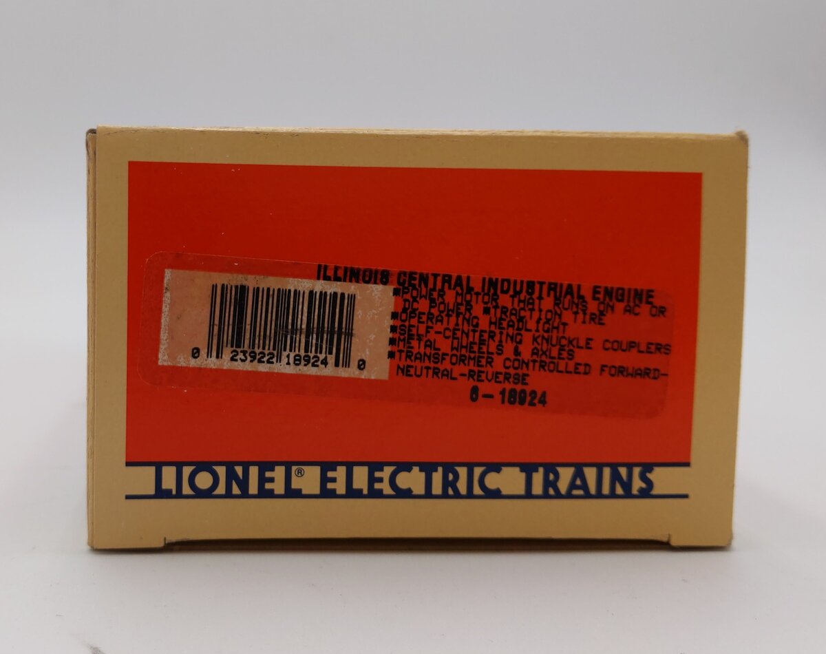 Lionel 6-18924 O Gauge Illinios Central Industrial Engine LN/Box