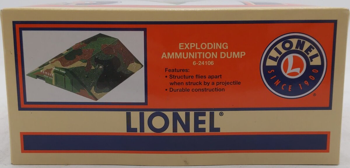 Lionel 6-24106 O Scale Exploding Ammunition Dump Kit EX/Box