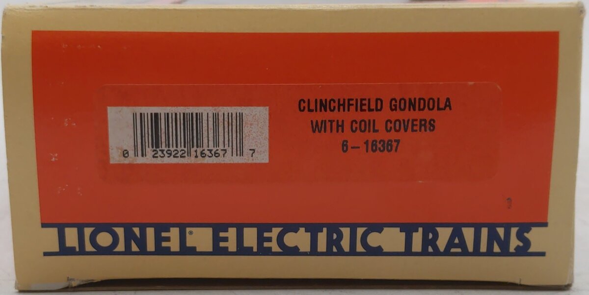 Lionel 6-16367 O Gauge Clinchfield Gondola w/Coil Covers EX/Box