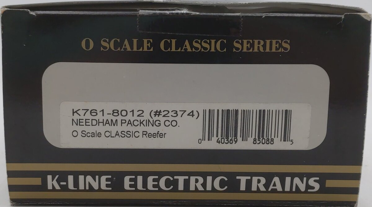K-Line K761-8012 O Gauge Needham Packing Plug Door Boxcar LN/Box