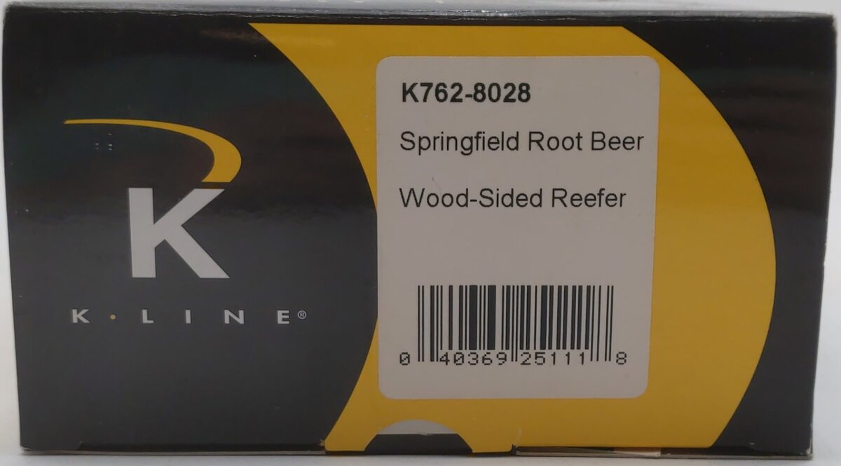 K-Line K762-8028 O Gauge Springfield Root Beer Refrigerator Car #33226 LN/Box