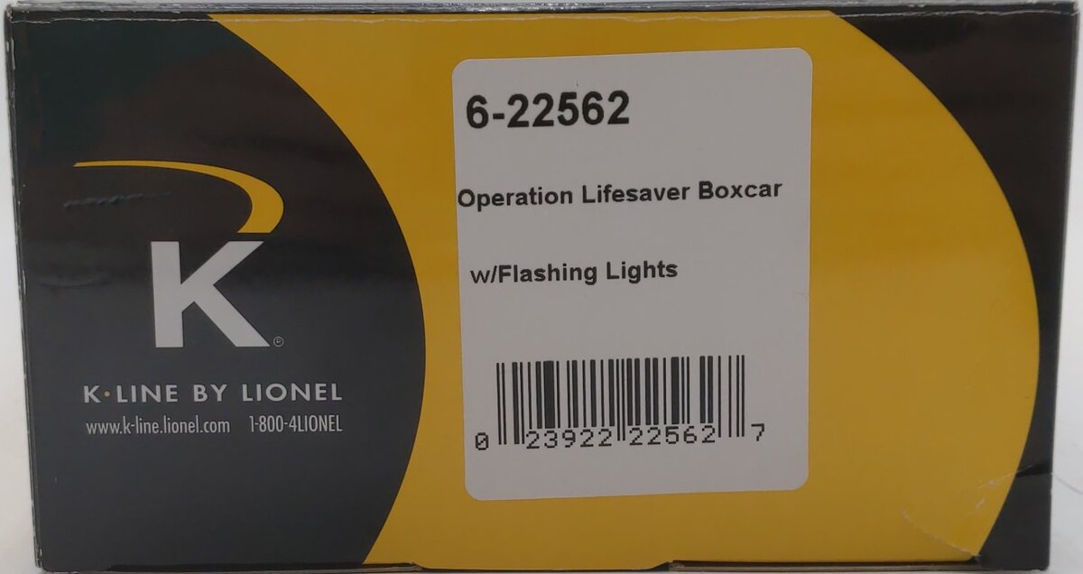 Lionel 6-22562 O Gauge Operation Lifesaver Boxcar w/ Flashing Lights MT/Box