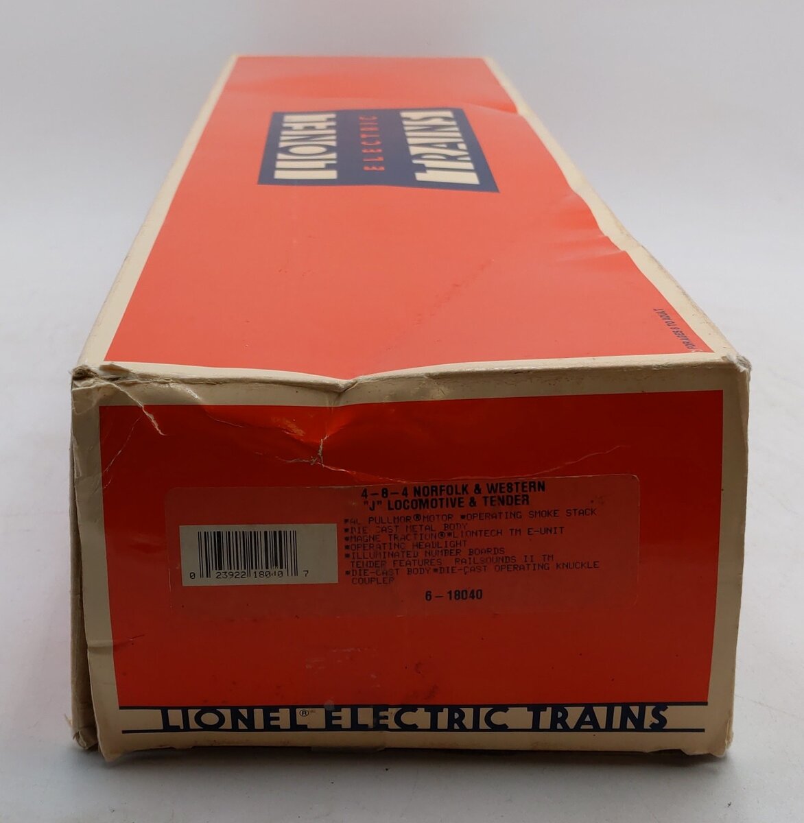 Lionel 6-18040 O Norfolk & Western 4-8-4 J Class Steam Locomotive & Tender #612 VG/Box