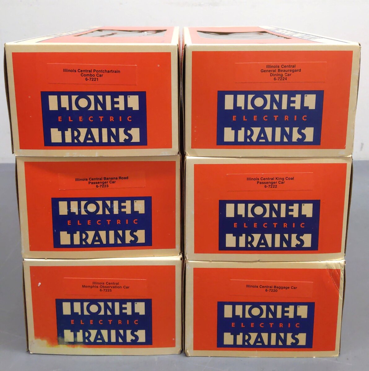 Lionel Passenger Car Assorted Set IC #7220/#7221/#7222/#7223/#7224/#7225 EX