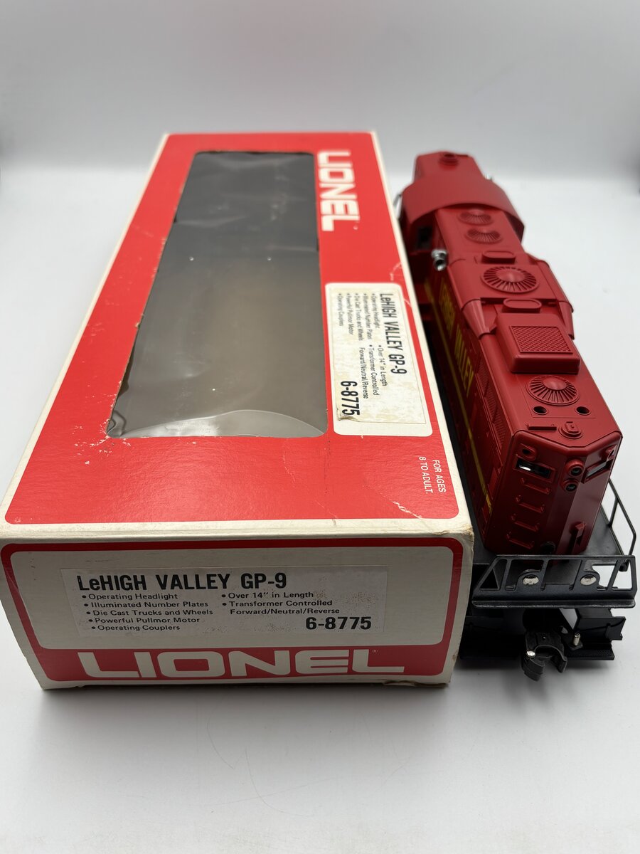 Lionel 6-8775 Lehigh Valley GP-9 Powered Diesel Locomotive EX/Box