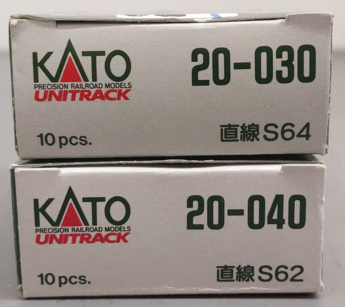 Kato 20-040 N Scale 62 mm 2-7/16" Straight UniTrack Track Sections (20) EX/Box