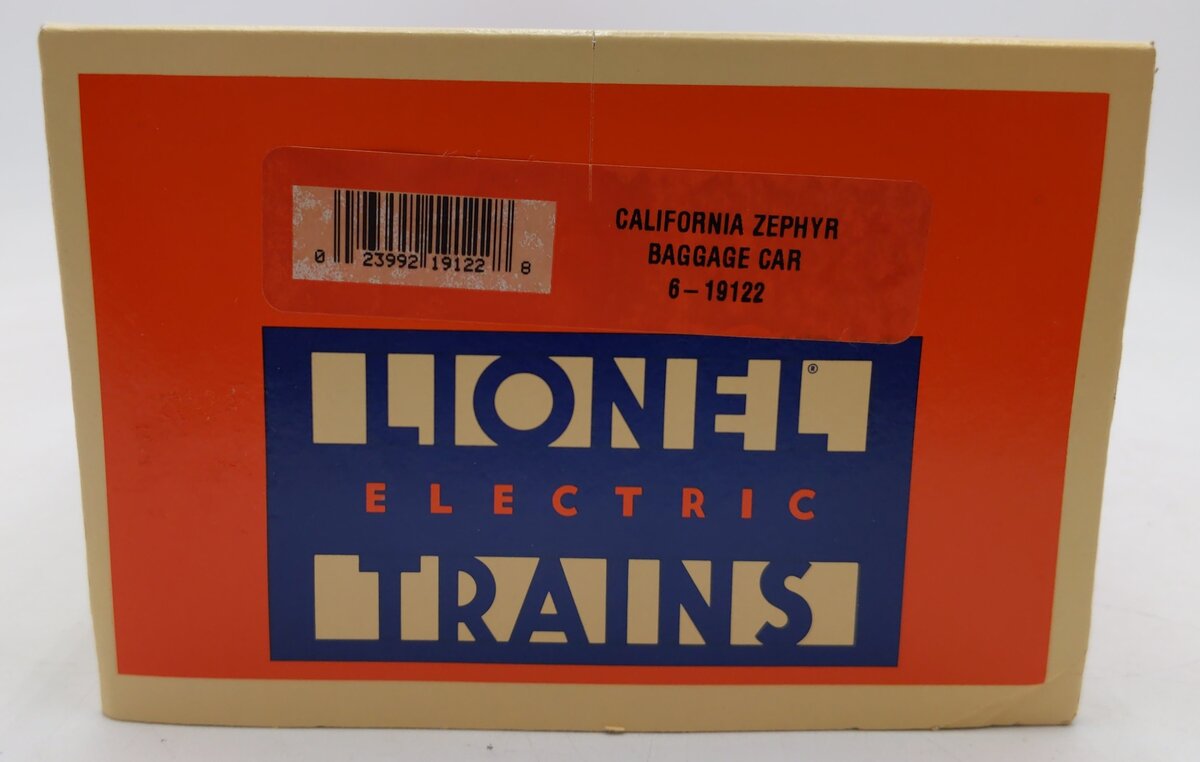 Lionel 6-19122 O Gauge California Zephyr "Silver Antelope" Aluminum Baggage Car EX/Box