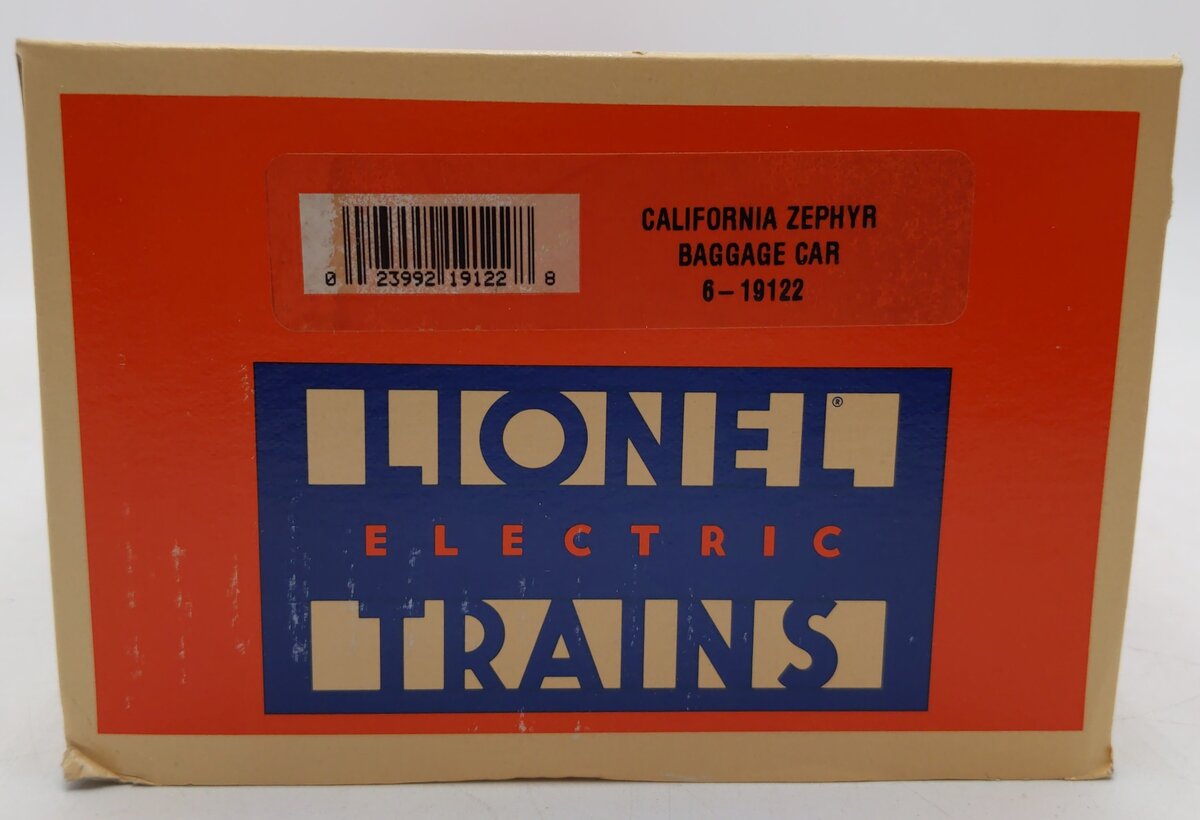 Lionel 6-19122 O Gauge California Zephyr "Silver Antelope" Aluminum Baggage Car EX/Box