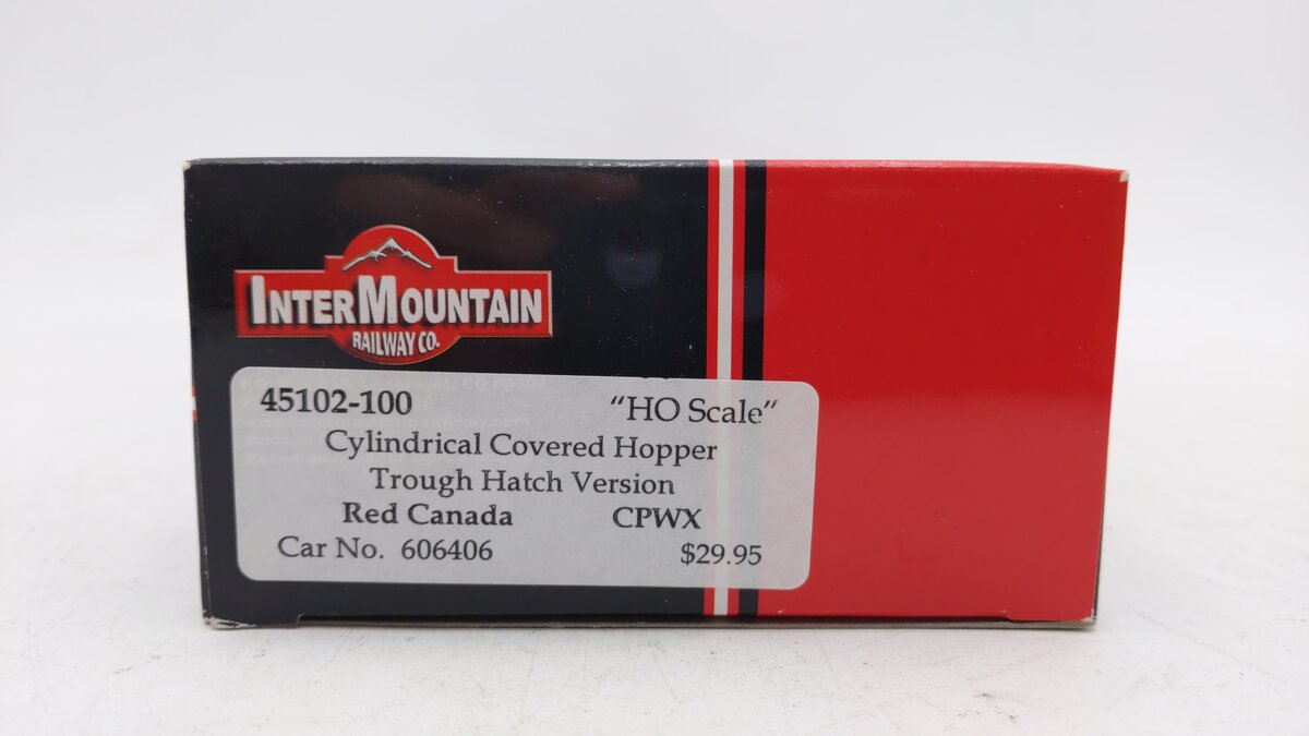 InterMountain 45102-100 HO CPWX Cylindrical Trough Covered Hopper Car #606406 LN/Box