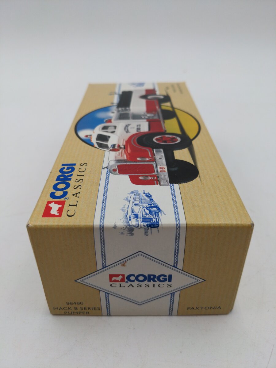 Corgi 98486 1:50 Diecast MACK B Series Pumper Fire Engine Paxtonia EX/Box