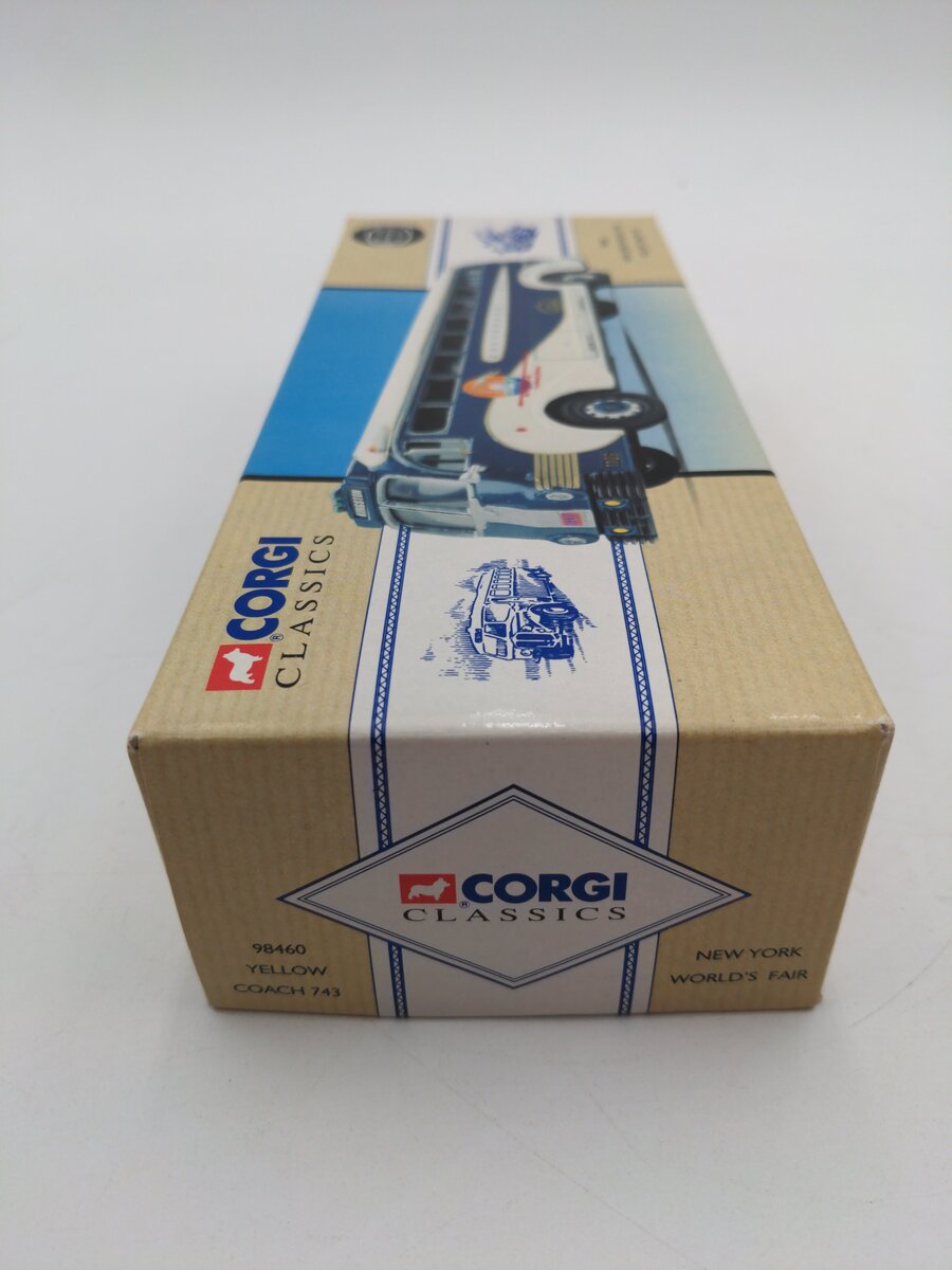 Corgi 98460 1:48 New York World's Fair Yellow Logo Coach Greyhound Bus EX/Box
