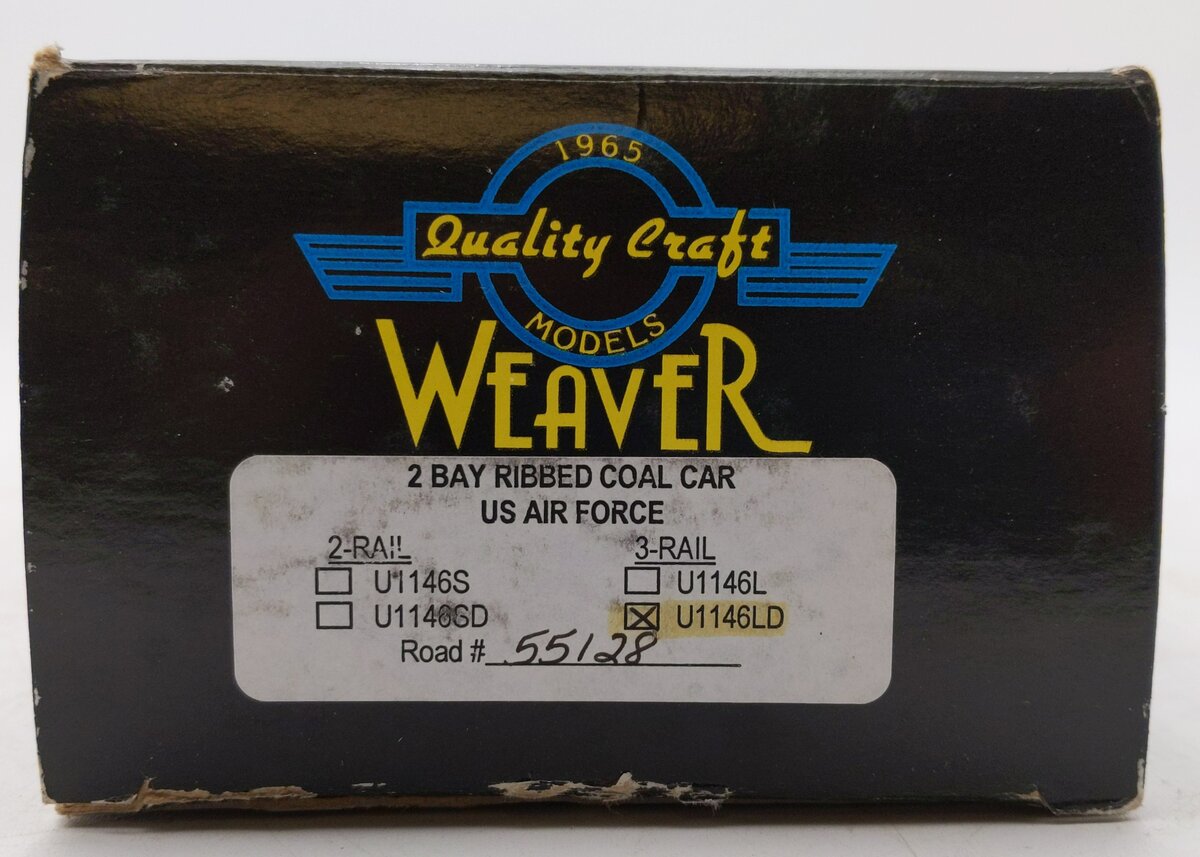 Weaver U1146LD O United States Air Force Coal Hopper #55128 (3 Rail) EX/Box