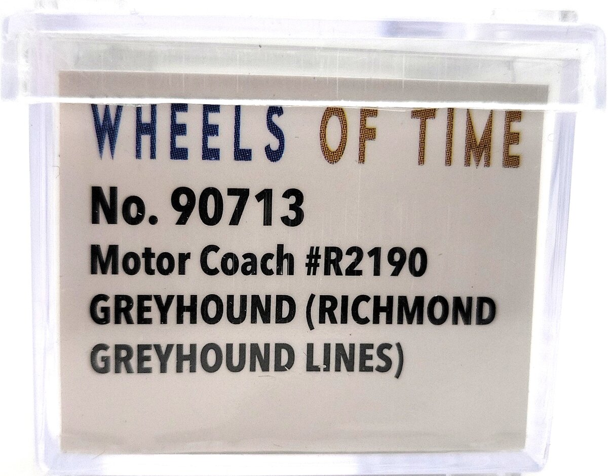 Wheels of Time 90713 1:160 N Motor Coach Greyhound #R2190 LN/Box