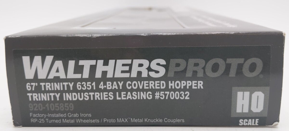 Walthers 920-105859 HO TILX 67' Trinity 6351 4-Bay Covered Hopper RTR #570032 EX/Box