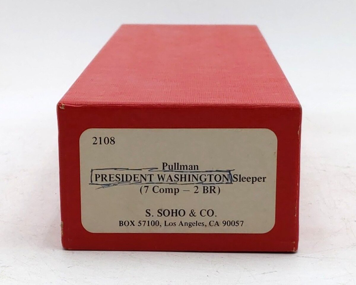 Soho 2108 HO BRASS President Washington Sleeper Car - Custom Painted/Box
