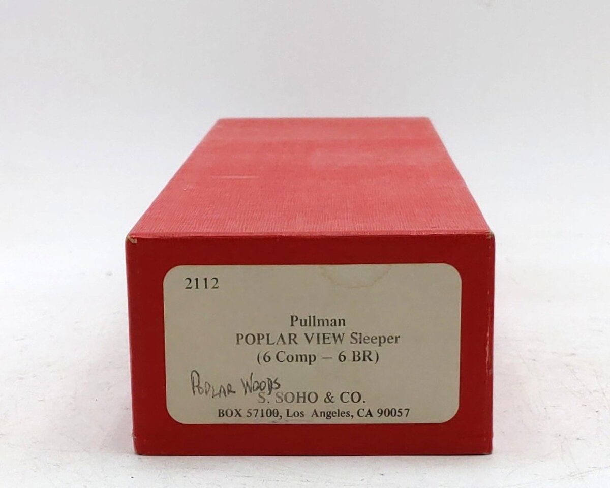 Soho 2112 HO Scale Brass SP POPLAR Pullman Sleeper Car - Custom/Box