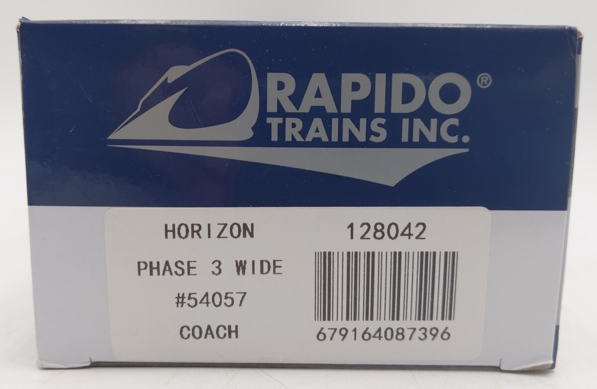 Rapido Trains 128042 HO Amtrak Phase 3 Wide Horizon Coach Passenger Car #54057 LN/Box