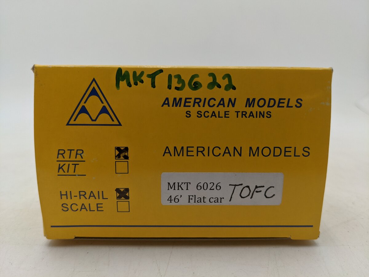 American Models 6026 S Scale (Scale) MKT 46' Flat Car EX/Box