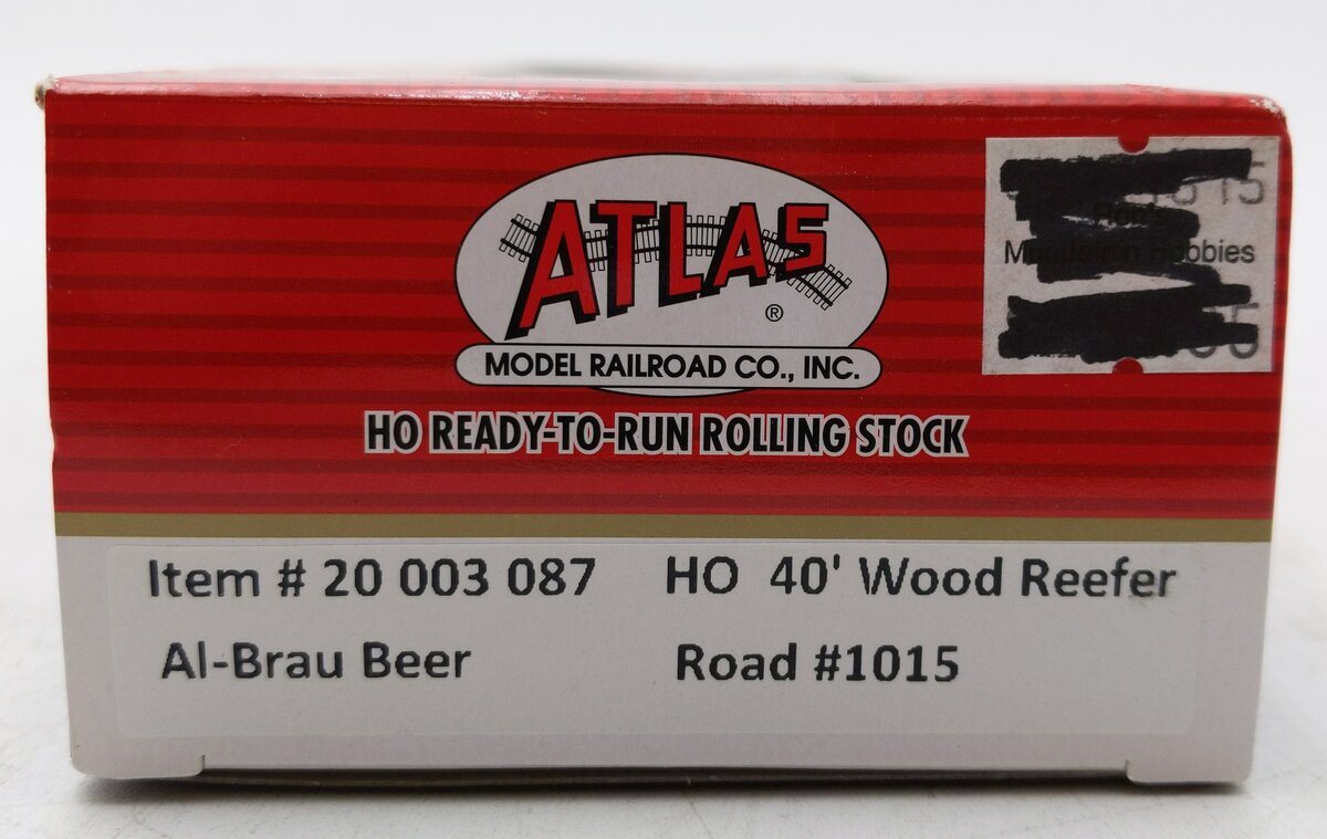 Atlas 20003087 HO Scale Alt-Brau Beer NWX 40' Wood Reefer Car #1015 LN/Box