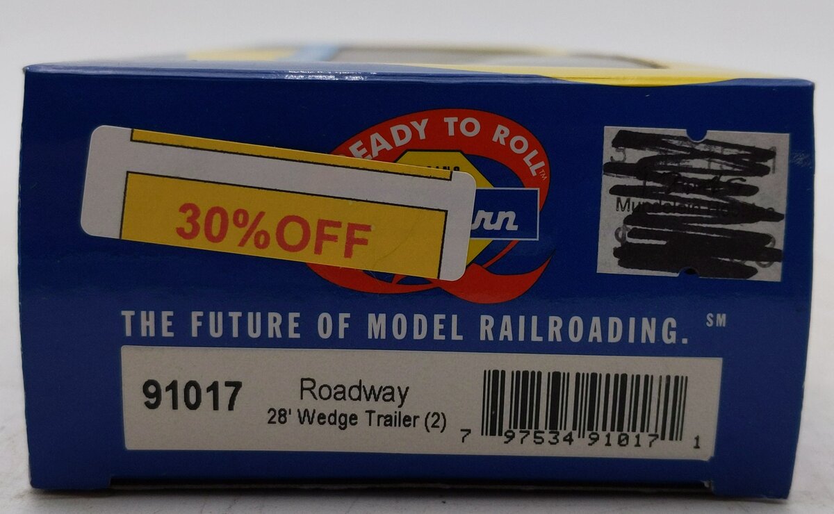 Athearn 91017 HO Roadway/Smooth 28' Trailer #2 (Set of 2) LN/Box