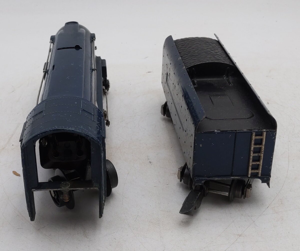 American Flyer 556 Vintage O Gauge Royal Blue 4-6-2 Steam Locomotive & Tender VG