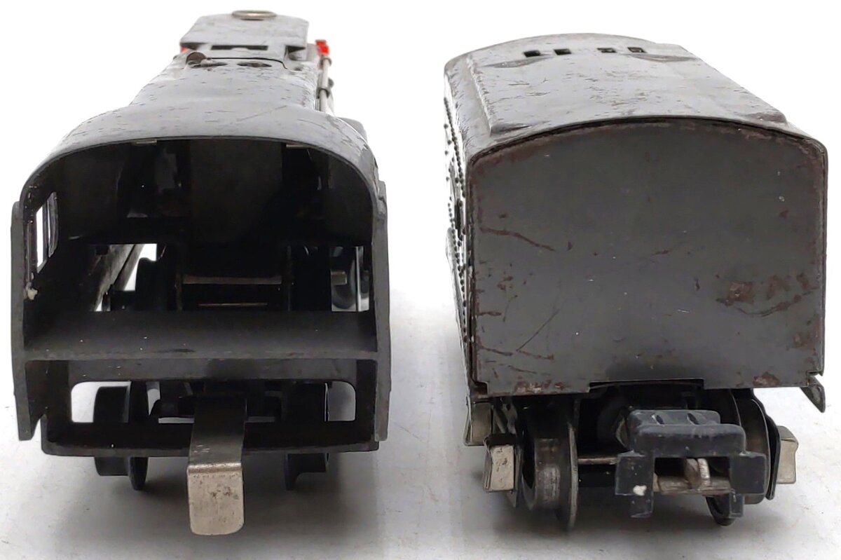Lionel 1688E Vintage O 2-4-2 Gunmetal Torpedo Steam Locomotive & Tender VG