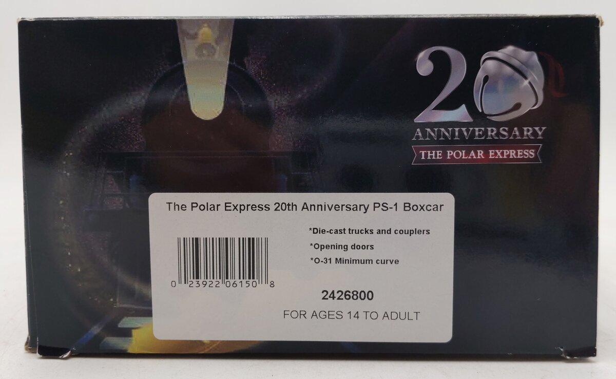 Lionel 2426800 O The Polar Express 20th Anniversary PS-1 Boxcar LN/Box