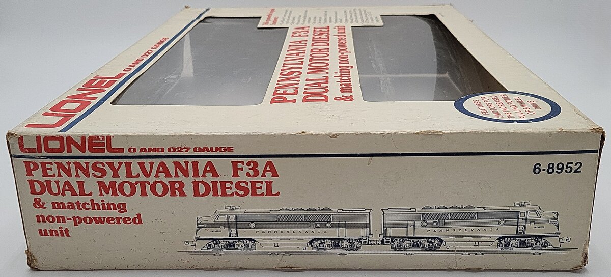 Lionel 6-8952 O Gauge Pennsylvania F-3 AA Diesel Locomotive Set EX/Box