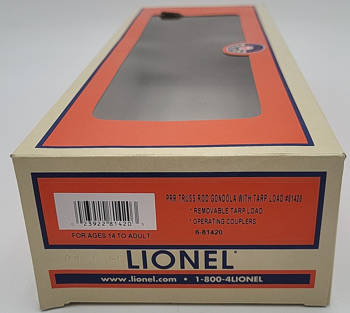 Lionel 6-81420 O PRR Truss Rod Gondola w/Tarp Load LN/Box