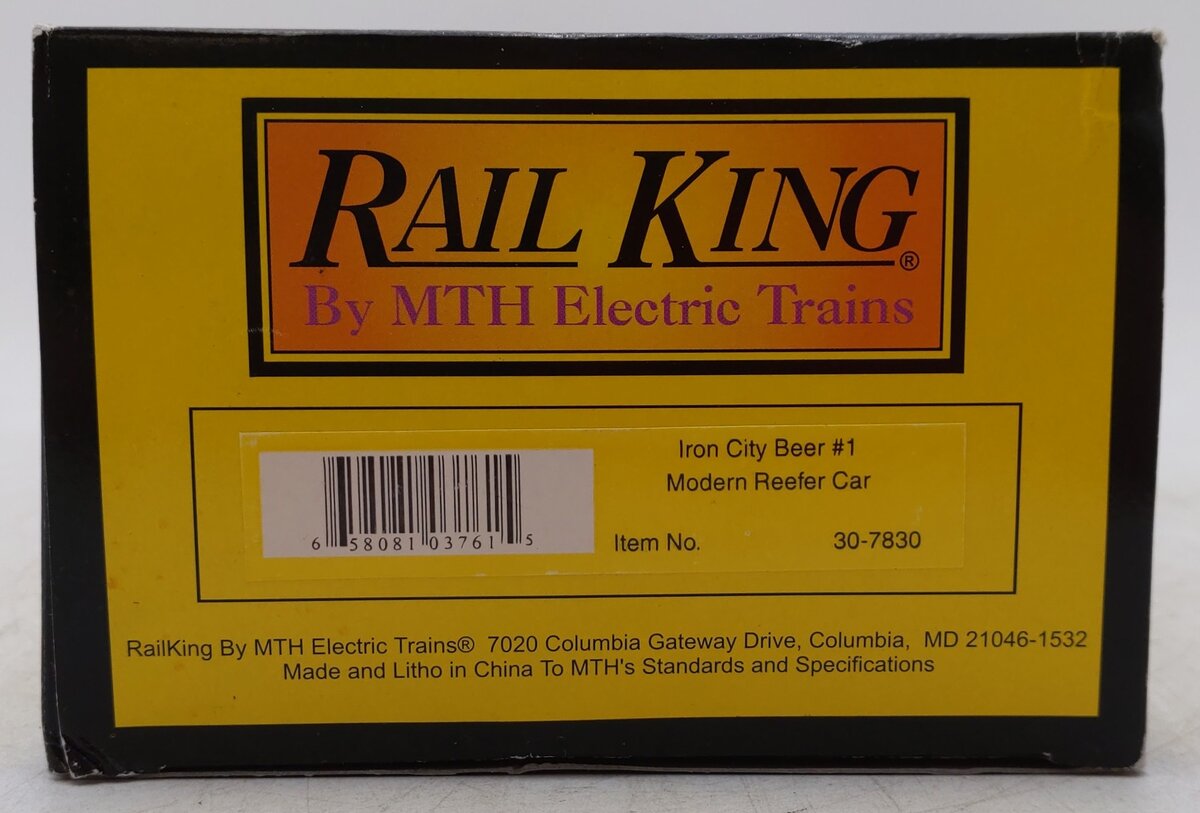 MTH 30-7830 Iron City Beer Reefer Car #1 EX/Box