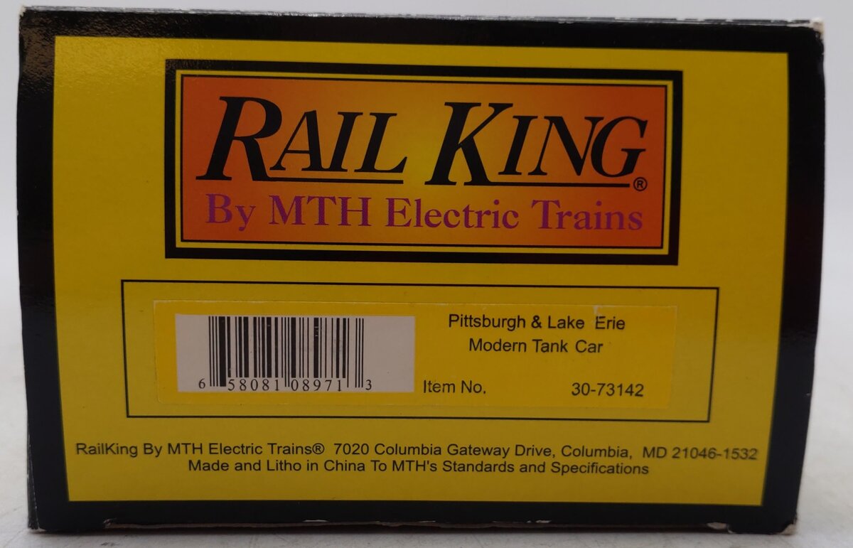 MTH 30-73142 O Gauge Pittsburgh & Lake Erie Modern Tank Car #895845 EX/Box