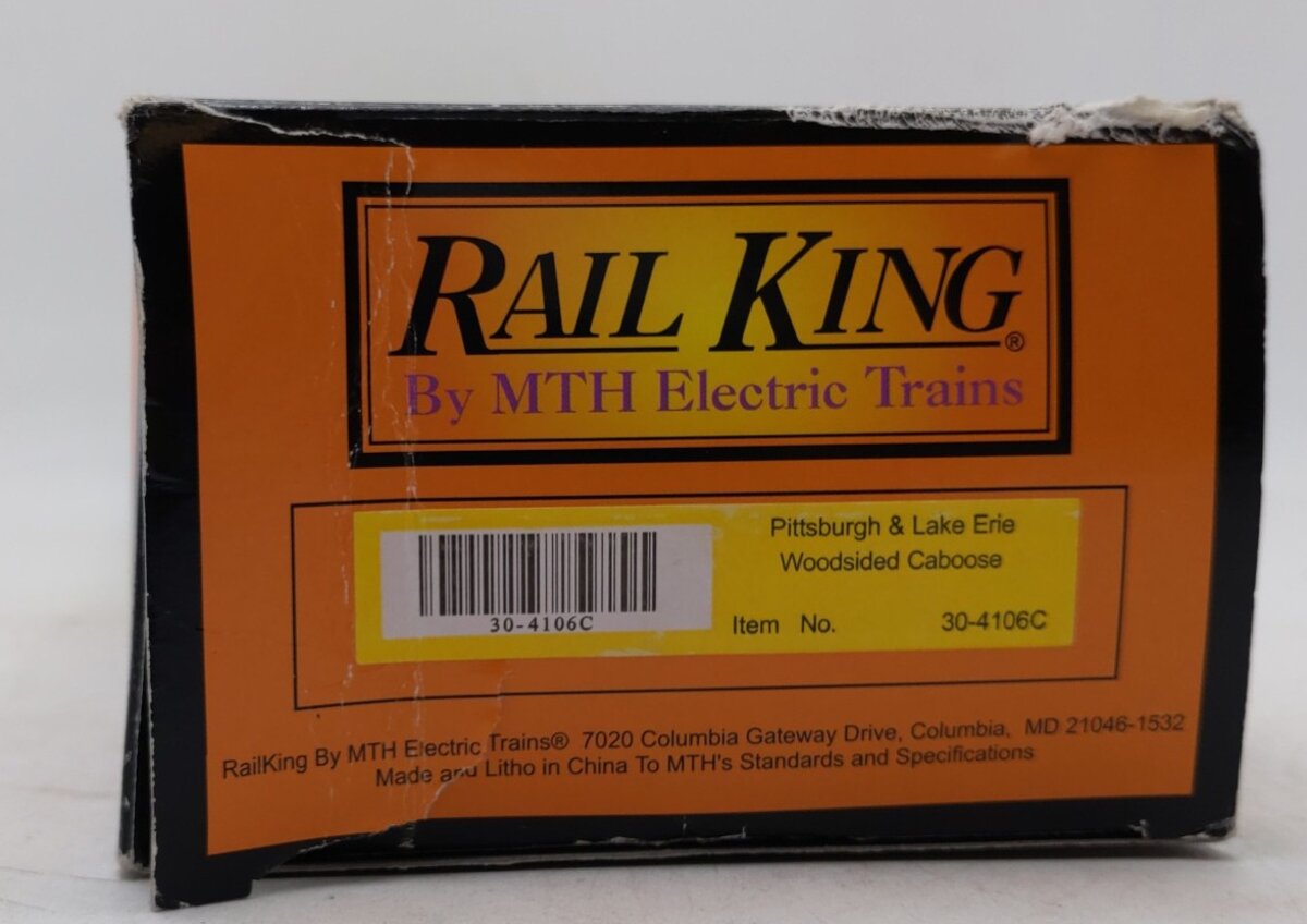 MTH 30-4106C O Gauge Pittsburg & Lake Erie Woodsided Caboose #227 EX/Box