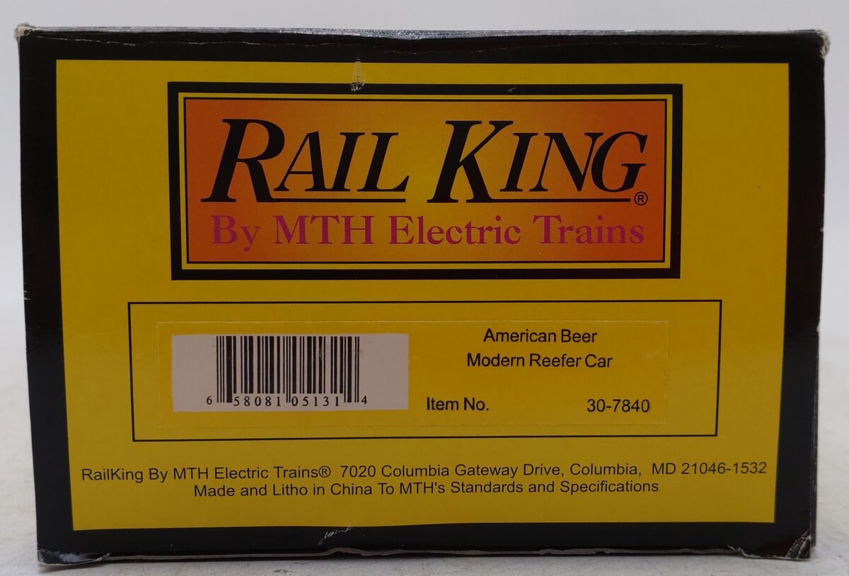 MTH 30-7840 O Gauge American Beer Refrigerator Car EX/Box