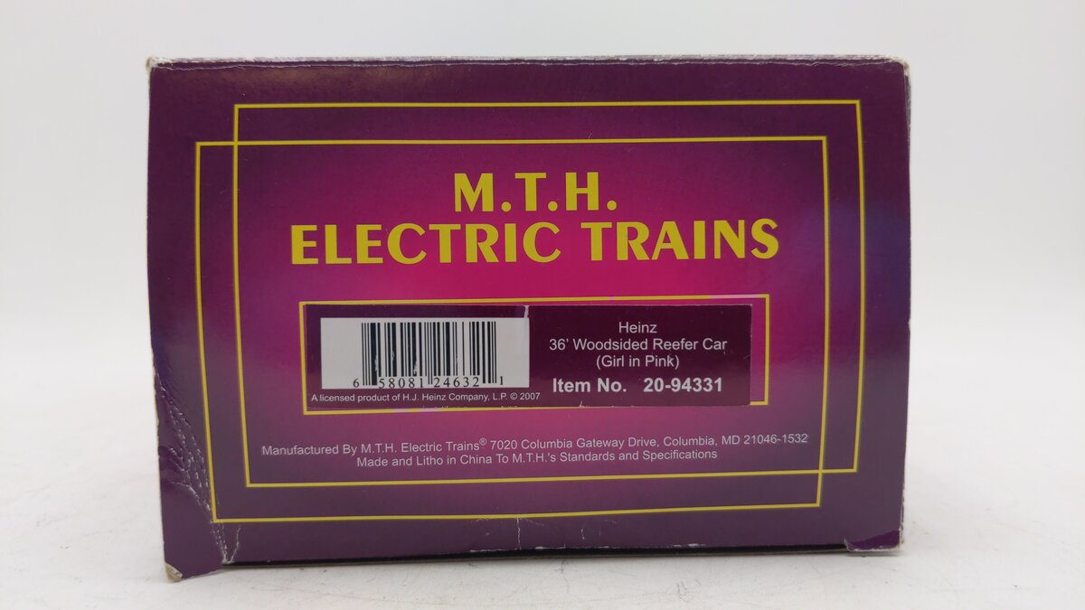 MTH 20-94331 Heinz 36' Woodsided Reefer Car EX/Box