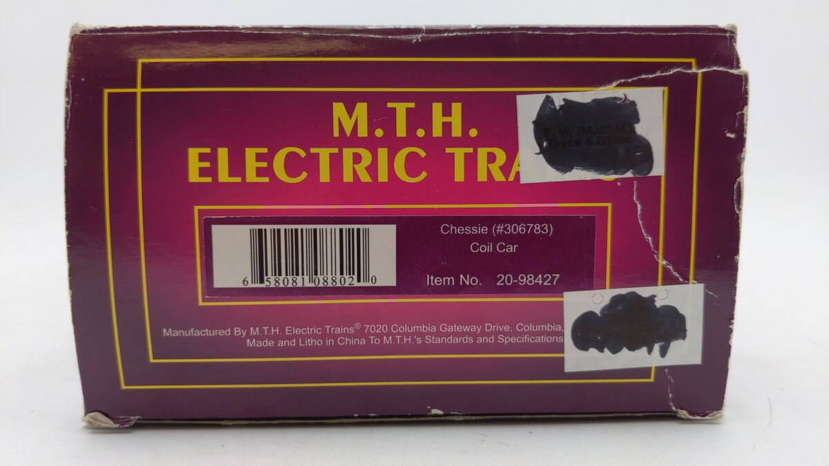 MTH 20-98427 O Chessie Coil Car #306783 LN/Box