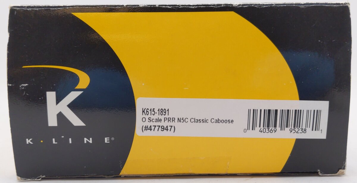 K-Line K615-1891 O Gauge Pennsylvania N5C Lighted Caboose #477947 EX/Box