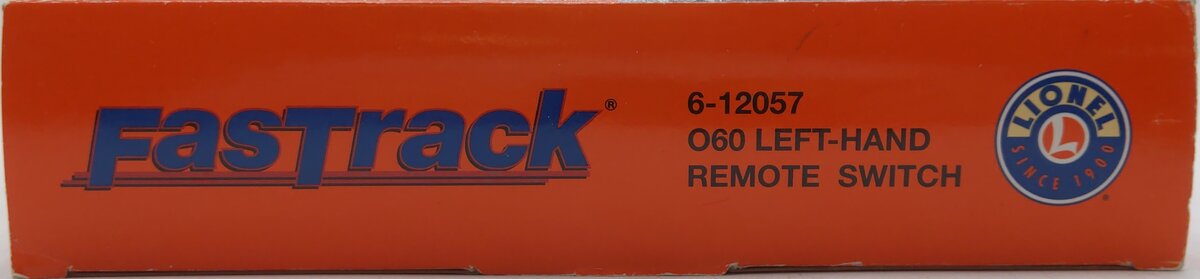 Lionel 6-12057 O60 Left Hand Remote-Control FasTrack Switch Turnout VG/Box
