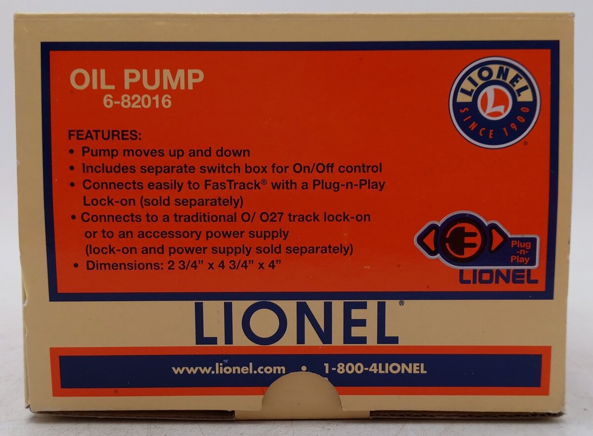 Lionel 6-82016 O Scale Oil Pump EX/Box