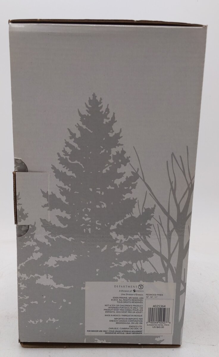 Dept 56 Village Accessories Redwood Pines (Set Of 3) LN/Box
