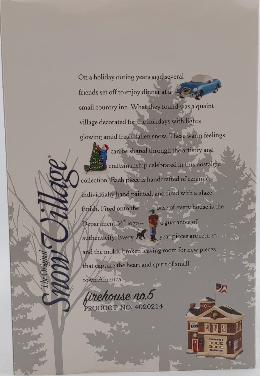 Dept 56 4020214 Snow Village Firehouse #5 NIB