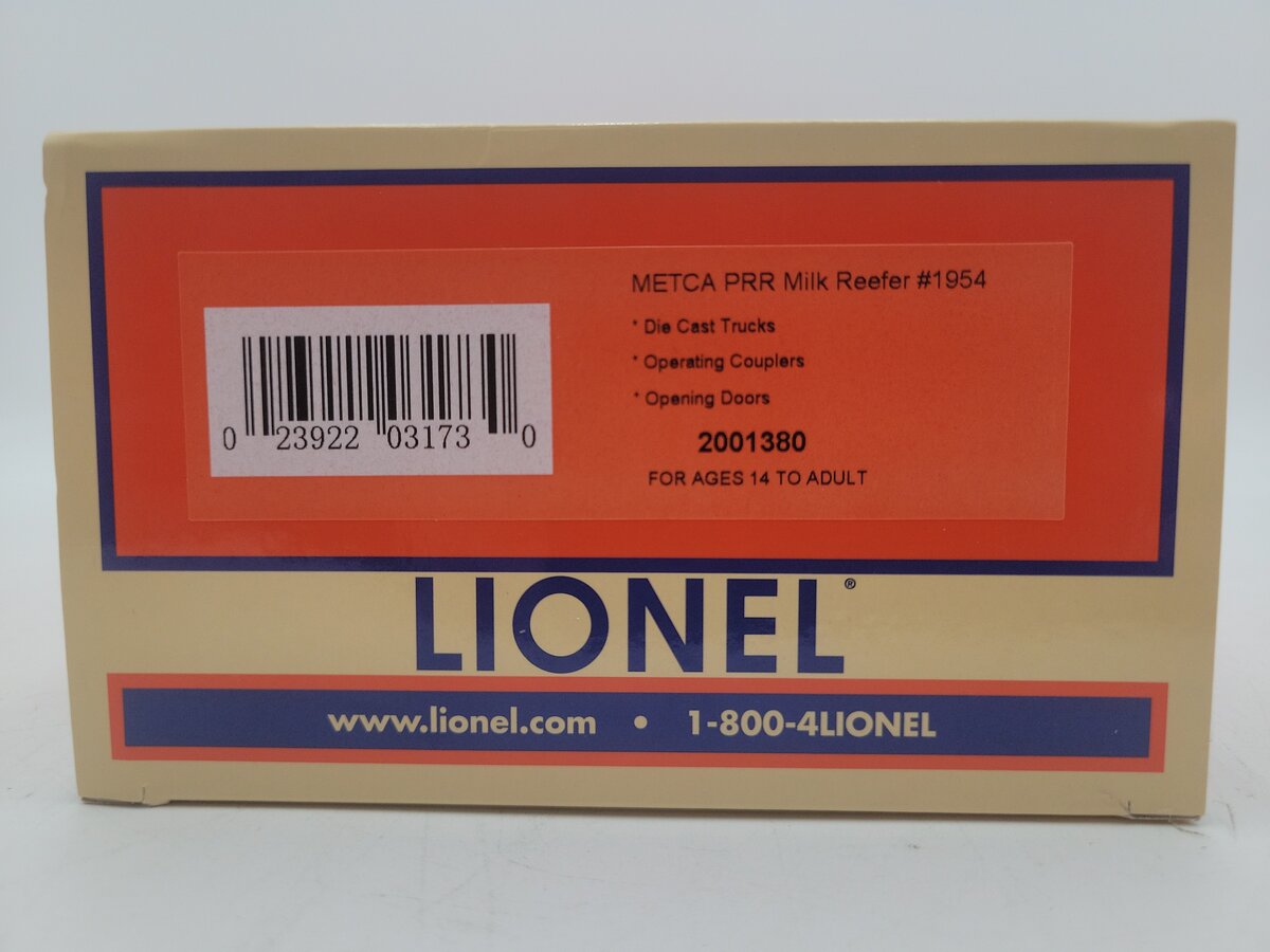 Lionel O Gauge 2001380 METCA Pennsylvania Railroad Milk Reefer Boxcar #1954 LN/Box