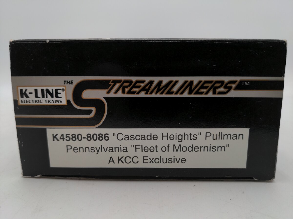 K-Line K4580-8086 O Pennsylvania Cascade Heights 12.5" Streamliner Pullman Car EX/Box