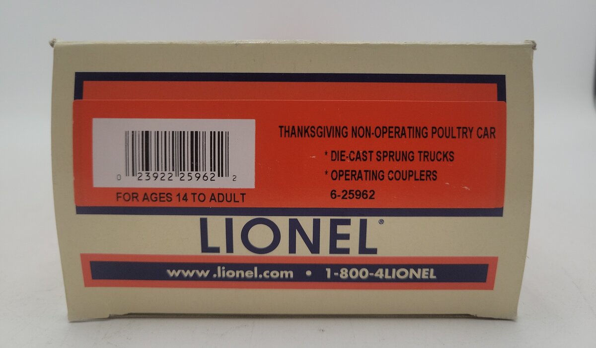 Lionel 6-25962 O Thanksgiving Non-Operating Poultry Car LN/Box