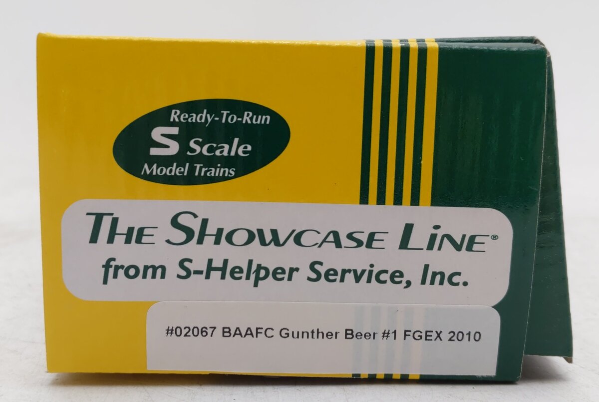 S-Helper 02067 S Gauge FGEX BAAFC Gunther Beer Boxcar #2010 LN/Box