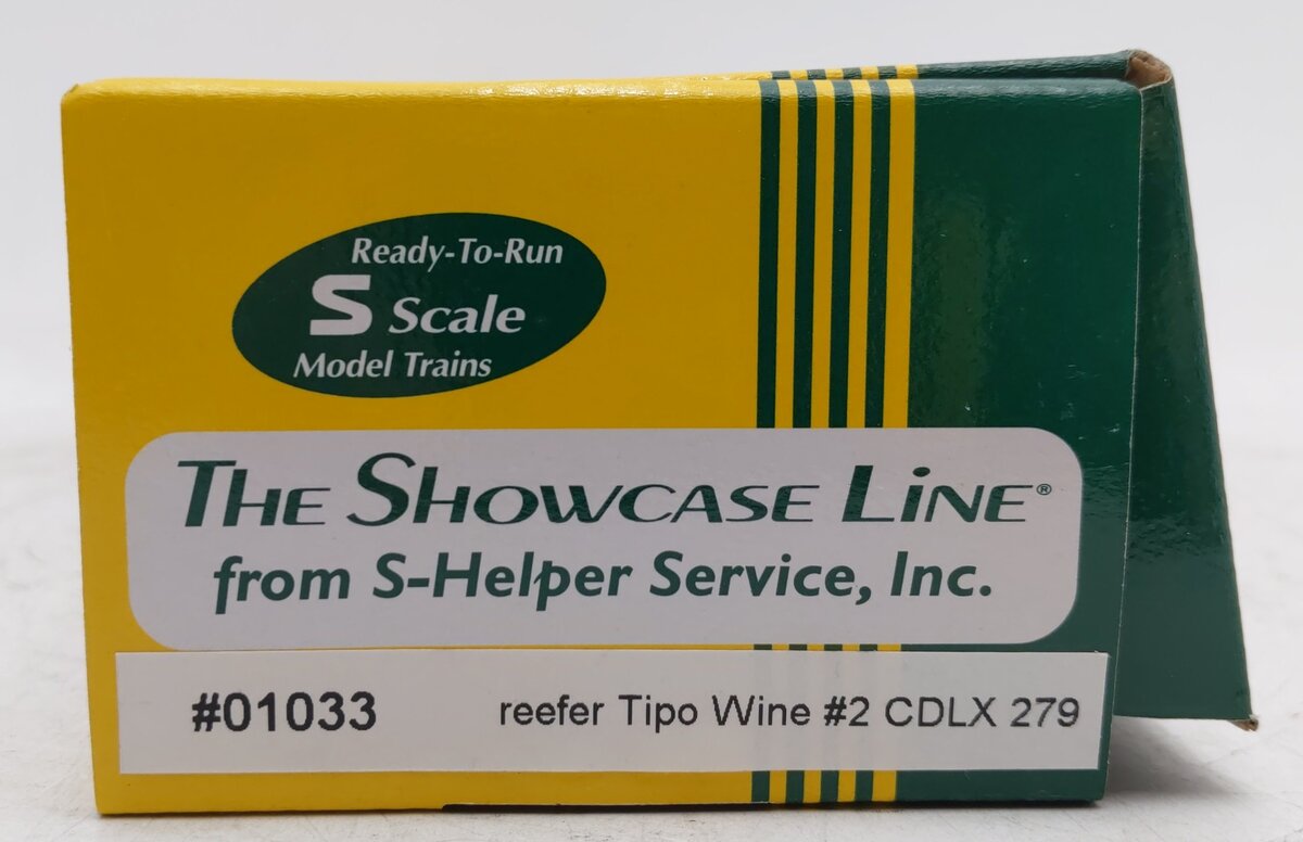 S-Helper 01033 S Gauge CDLX Tipo Wine Reefer Car #279 LN/Box