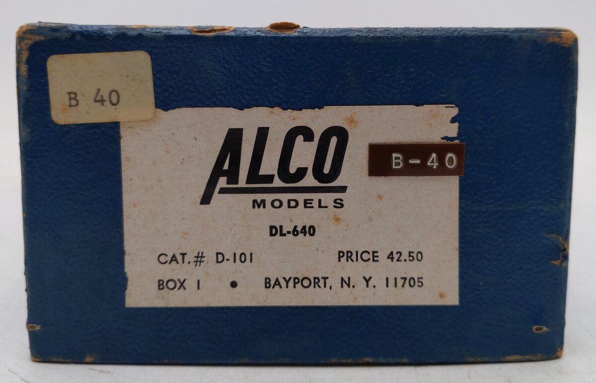 Alco Models D-101 HO Scale BRASS PRR DL-640 Diesel Locomotive - Unpainted VG/Box