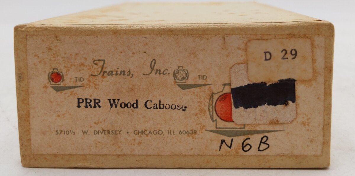 Trains Inc. HO Scale BRASS PRR Wood Caboose EX/Box