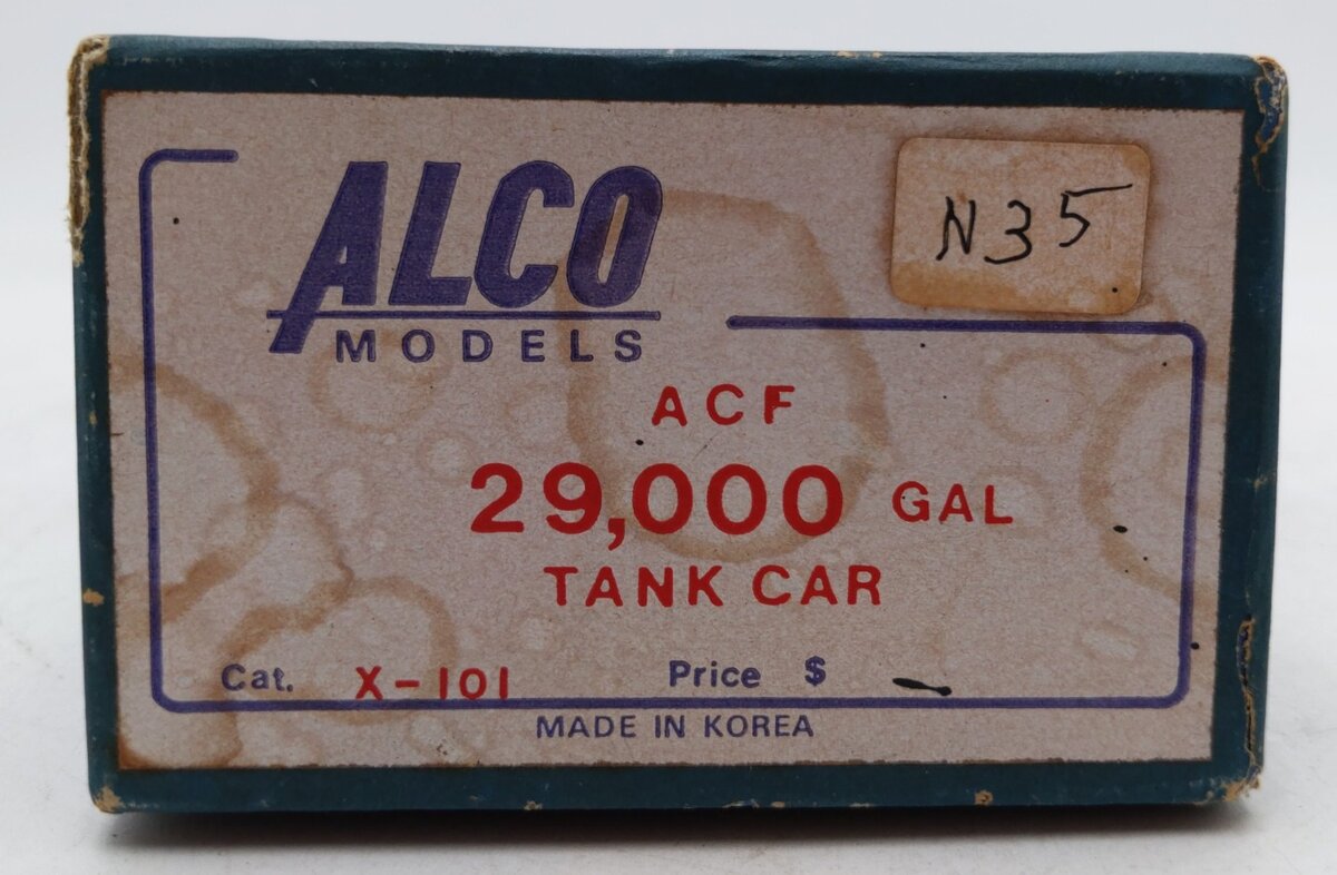 Alco Models X-101 BRASS ACF 29,000 Gallon Tank Car EX/Box