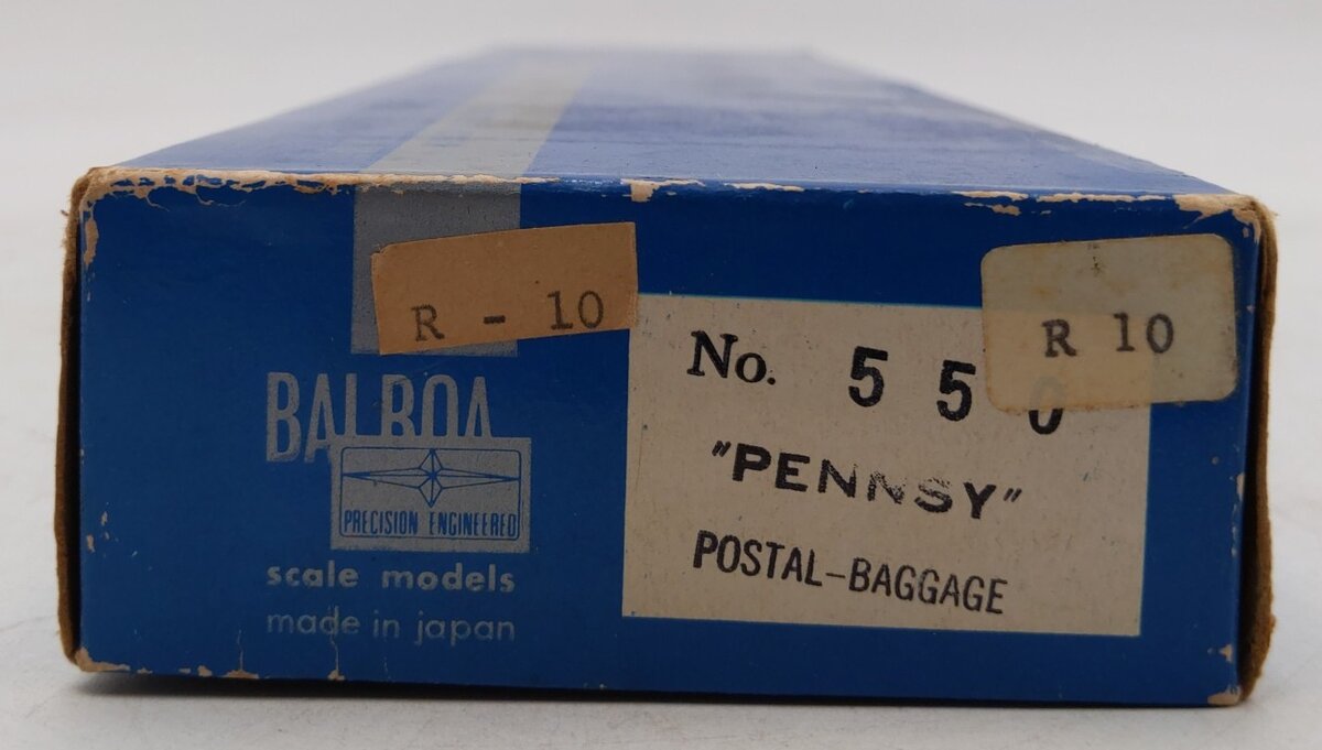 Balboa 550 HO BRASS Pennsylvania Postal Baggage Passenger Car EX/Box
